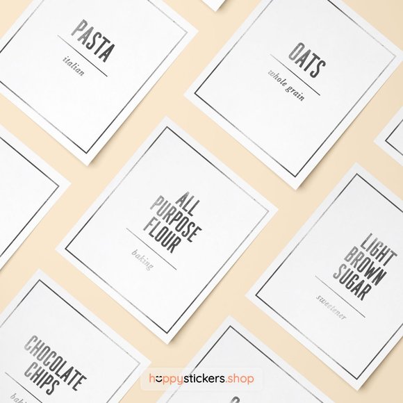 36 Labels • Brandbe Minimalist Pantry for Kitchen Storage • Organization Labels - Picture 13 of 17